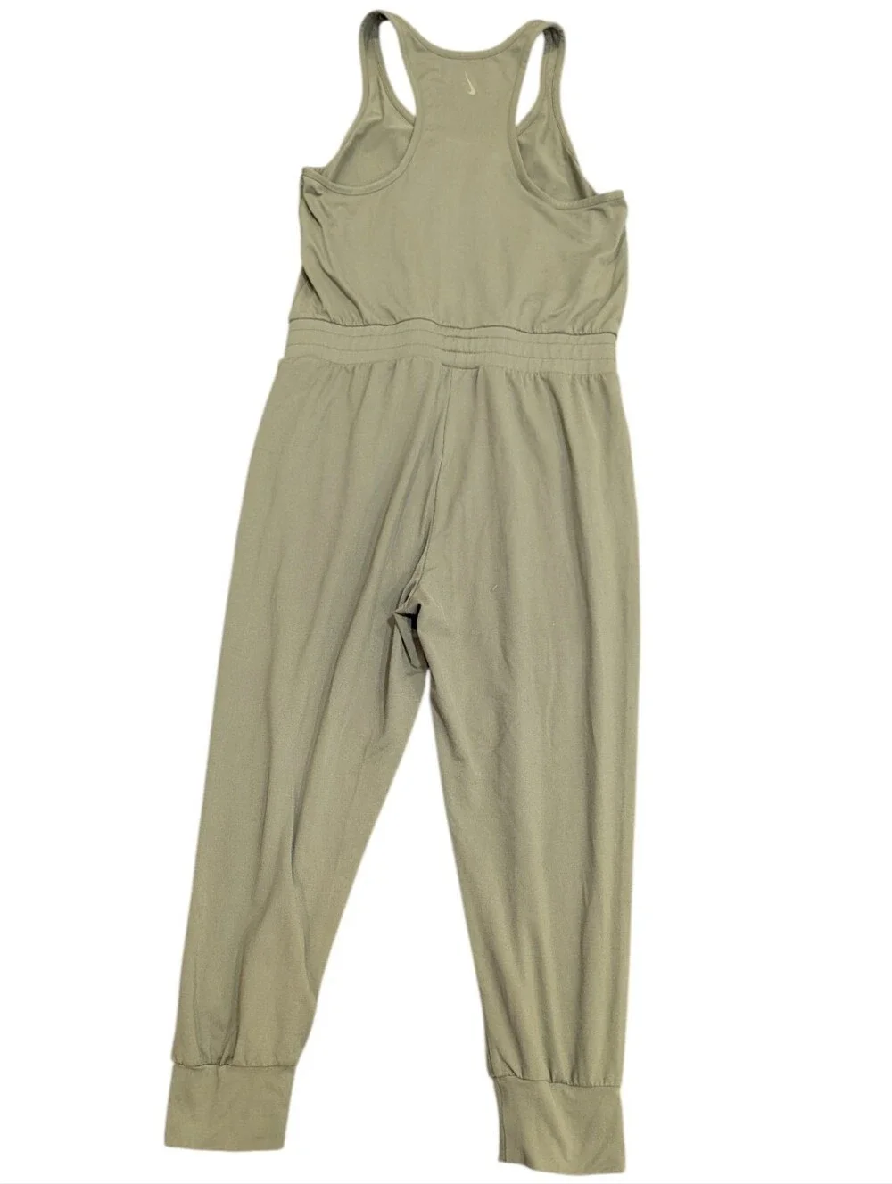Nike Yoga Dri-FIT Racerback Jumpsuit Green Tank Women's Size Medium With Pockets